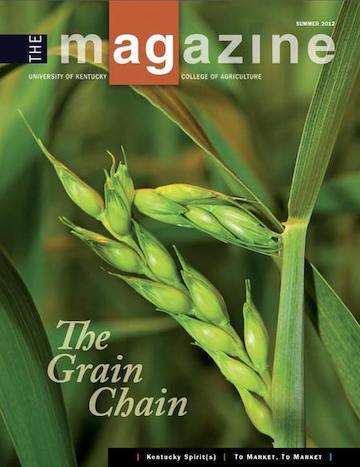 Cover of the AgMagazine for Summer 2012. Cover photo displays a growing grain.