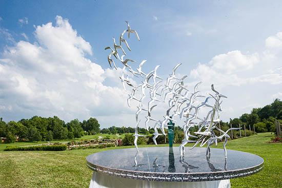 Flight 5191 memorial sculpture in The Arboretum 