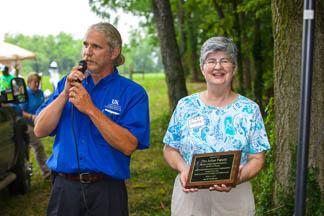 Keenan Bishop, Franklin County agriculture and natural resources extension agent and Jane Julian