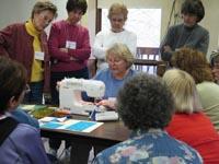 Quilters learned new techniques from experienced teachers.